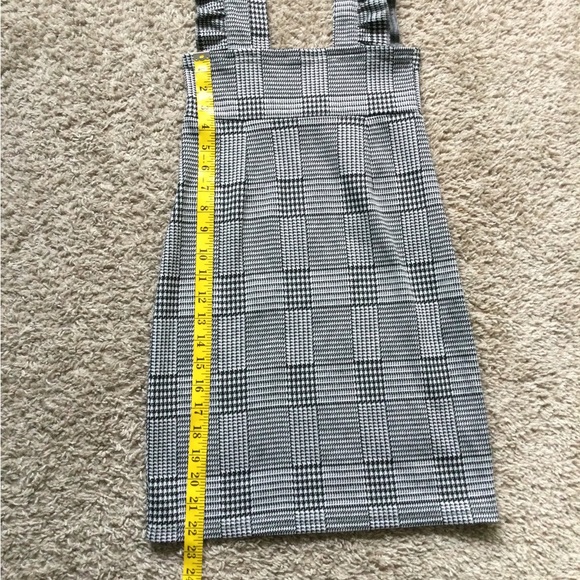 Plaid Ruffle Trim Overall Dress - Picture 14 of 14